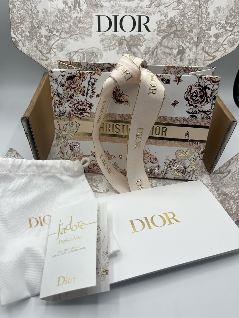 Dior Floral Gift Bag Pouch And Jadore Parfum Spray Sample